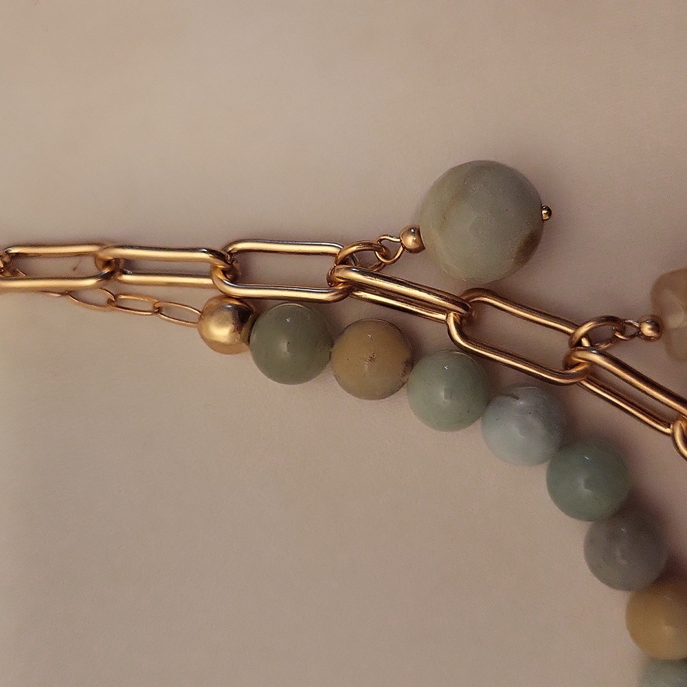 Tate & Tilly Gemstone Gold Tone Necklace - Picture 4 of 8